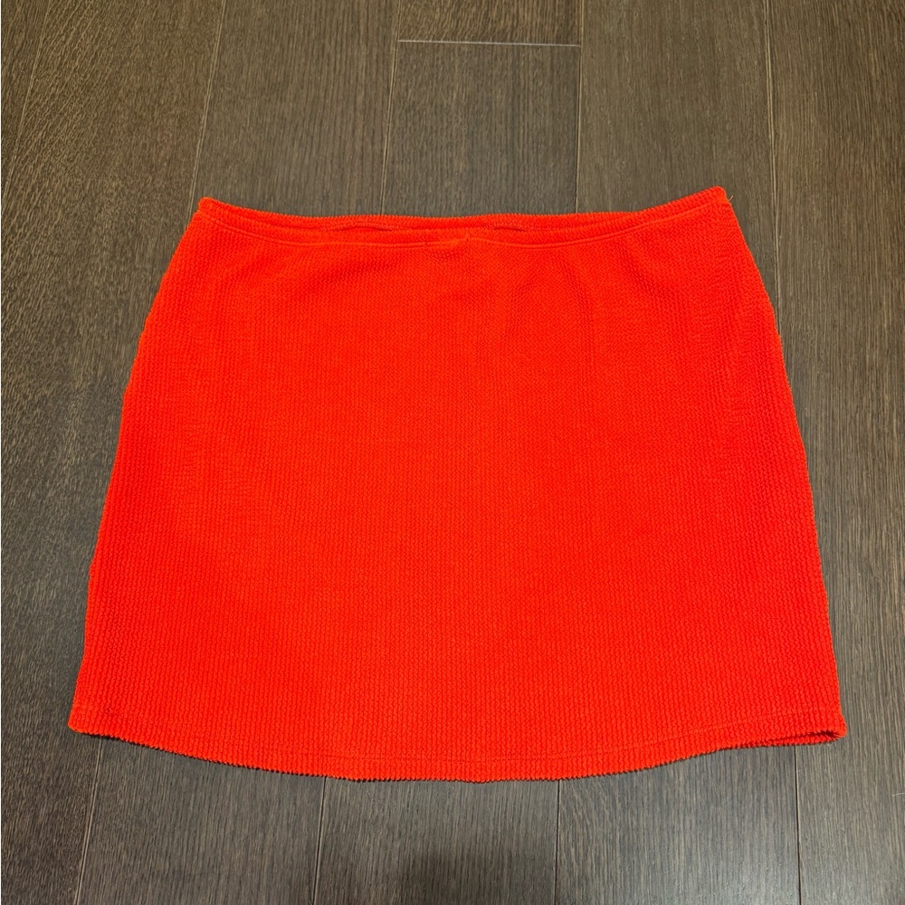 Good American Always Fits Swim Mini Skirt, Bright Poppy, 2XL/3XL, 5/6